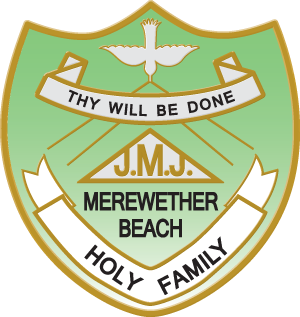MEREWETHER BEACH Holy Family Primary School Crest