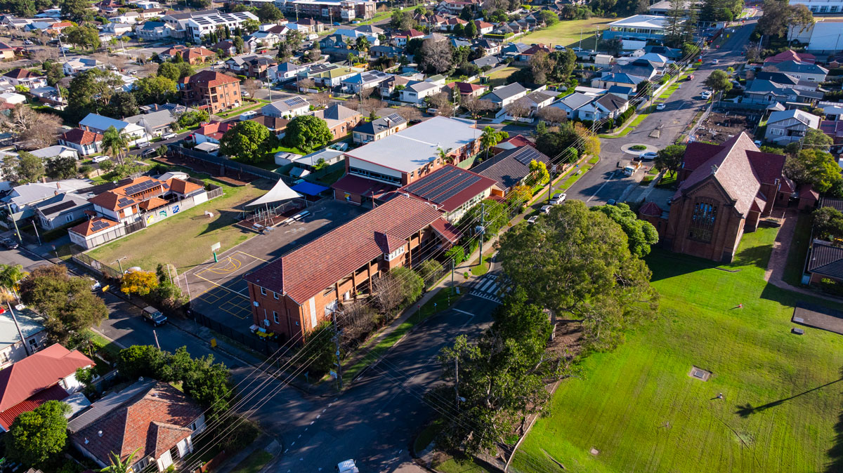 Corpus Christi Primary School Waratah Drone Photo